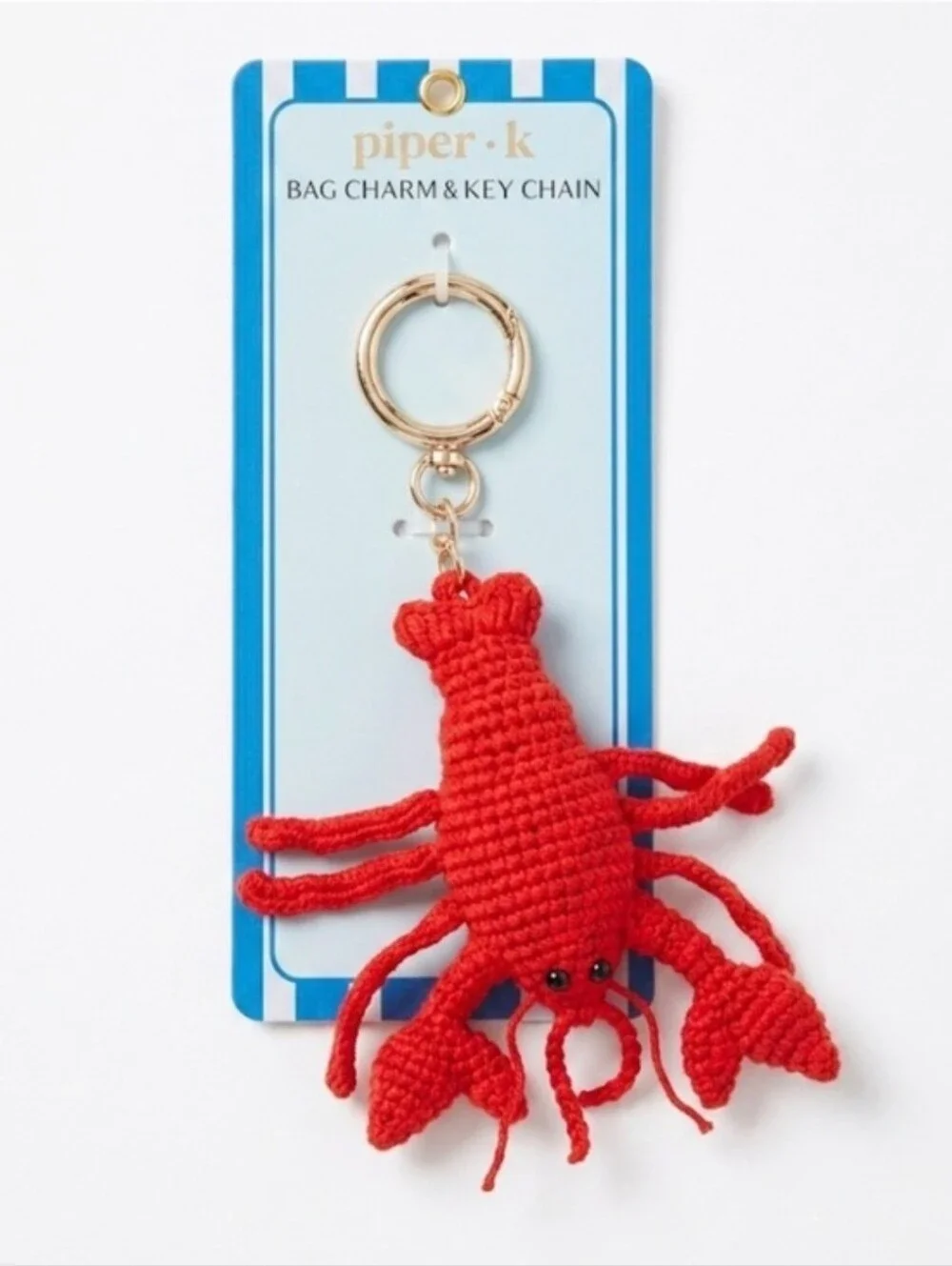 🦞▪️Piper K  ▪️Uk Exclusive Red Crochet Lobster Keychain
